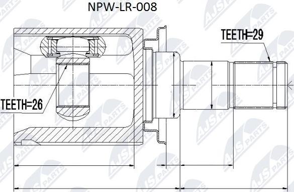 NTY NPW-LR-008 - Kit giunti, Semiasse autozon.pro