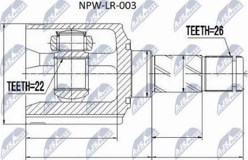 NTY NPW-LR-003 - Kit giunti, Semiasse autozon.pro