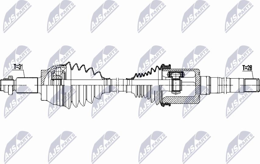 NTY NPW-LR-031 - Albero motore / Semiasse autozon.pro