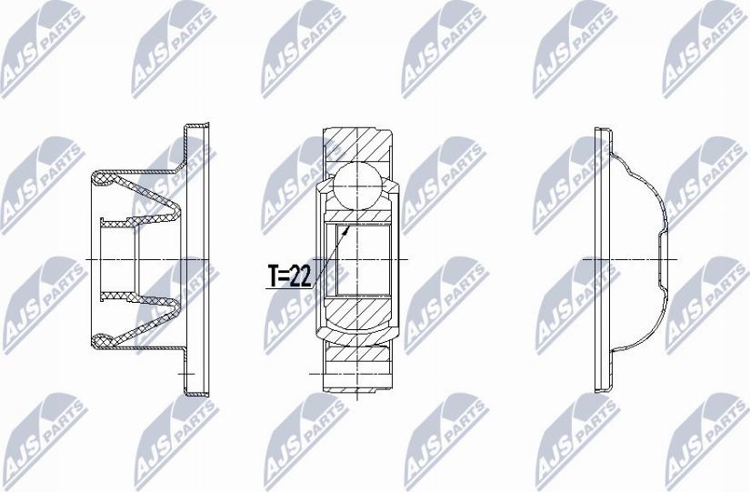 NTY NPW-LR-020 - Kit giunti, Semiasse autozon.pro