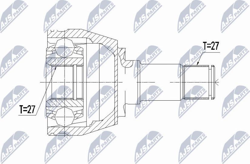 NTY NPW-ME-081 - Kit giunti, Semiasse autozon.pro