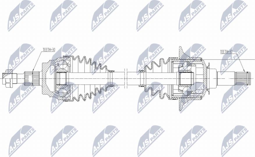 NTY NPW-ME-162 - Albero motore / Semiasse autozon.pro