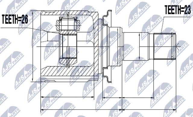 NTY NPW-MS-044 - Kit giunti, Semiasse autozon.pro