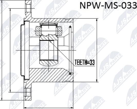 NTY NPW-MS-054 - Kit giunti, Semiasse autozon.pro