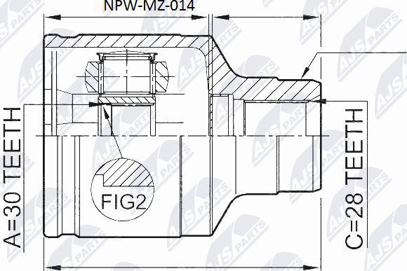 NTY NPW-MZ-014 - Kit giunti, Semiasse autozon.pro