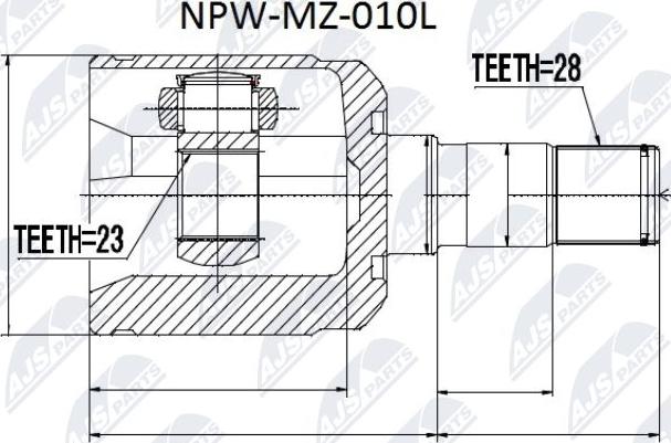 NTY NPW-MZ-010L - Kit giunti, Semiasse autozon.pro