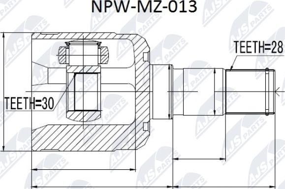 NTY NPW-MZ-013 - Kit giunti, Semiasse autozon.pro