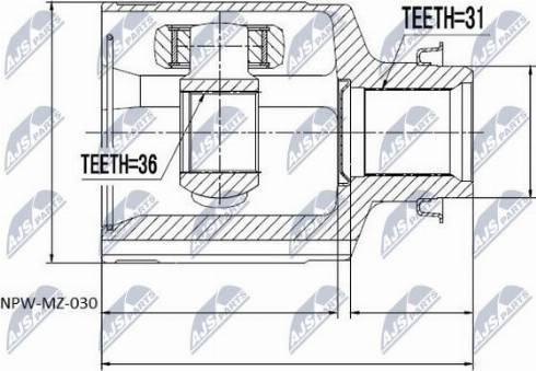 NTY NPW-MZ-030 - Kit giunti, Semiasse autozon.pro