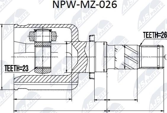 NTY NPW-MZ-026 - Kit giunti, Semiasse autozon.pro