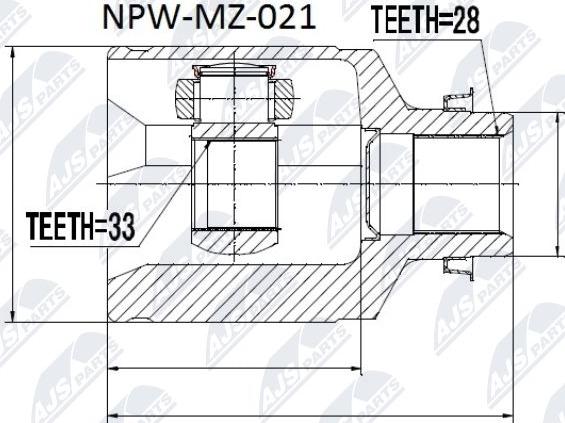 NTY NPW-MZ-021 - Kit giunti, Semiasse autozon.pro