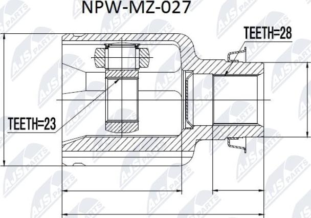 NTY NPW-MZ-027 - Kit giunti, Semiasse autozon.pro