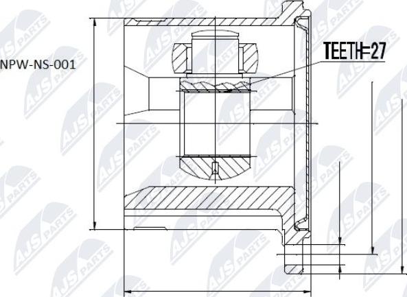 NTY NPW-NS-001 - Kit giunti, Semiasse autozon.pro