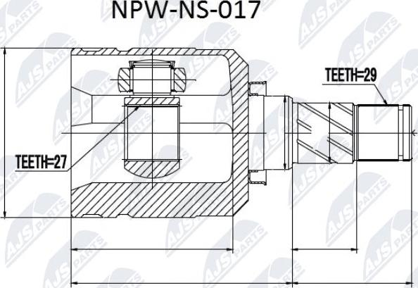 NTY NPW-NS-017 - Kit giunti, Semiasse autozon.pro