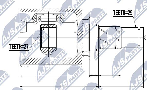 NTY NPW-NS-035 - Kit giunti, Semiasse autozon.pro