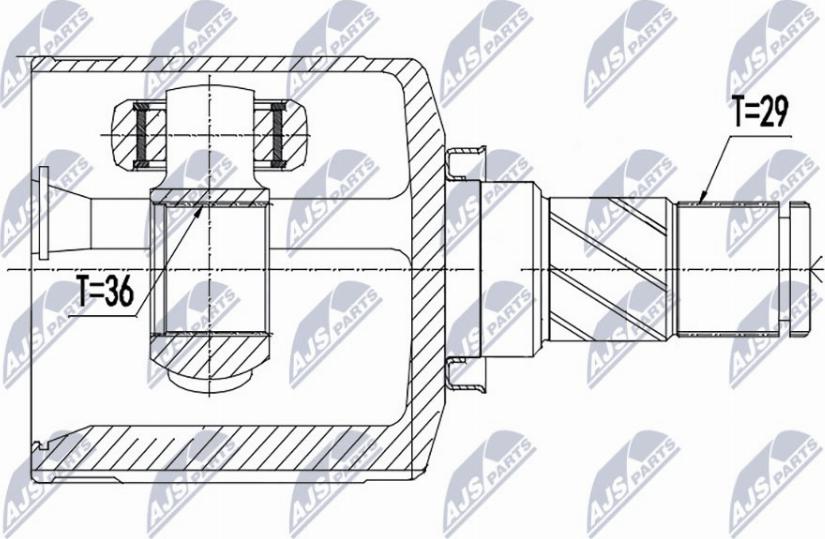 NTY NPW-NS-036 - Kit giunti, Semiasse autozon.pro