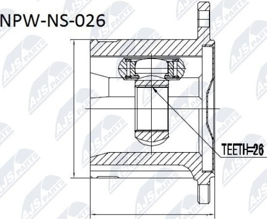 NTY NPW-NS-026 - Kit giunti, Semiasse autozon.pro