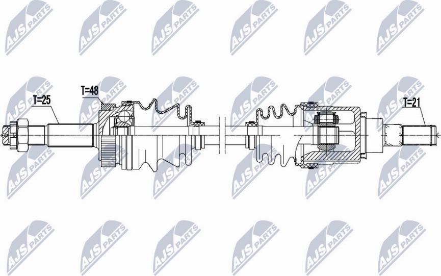 NTY NPW-NS-076 - Albero motore / Semiasse autozon.pro