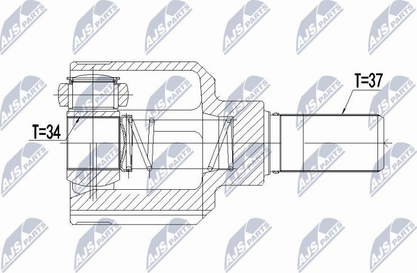 NTY NPW-PE-040 - Kit giunti, Semiasse autozon.pro