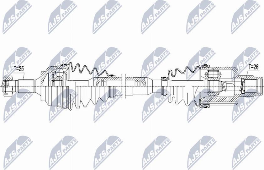 NTY NPW-PE-043 - Albero motore / Semiasse autozon.pro