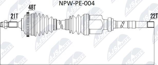 NTY NPW-PE-004 - Albero motore / Semiasse autozon.pro