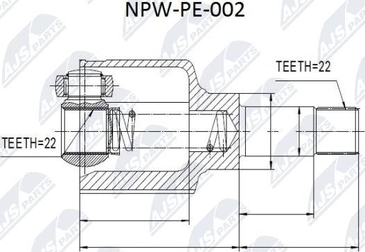 NTY NPW-PE-002 - Kit giunti, Semiasse autozon.pro