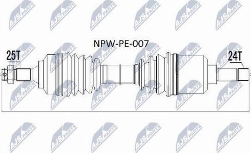 NTY NPW-PE-007 - Albero motore / Semiasse autozon.pro