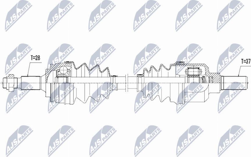 NTY NPW-PE-039 - Albero motore / Semiasse autozon.pro