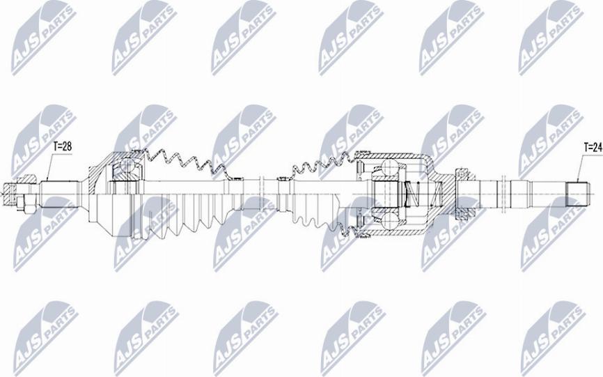 NTY NPW-PE-029 - Albero motore / Semiasse autozon.pro