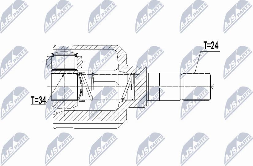 NTY NPW-PE-024 - Kit giunti, Semiasse autozon.pro