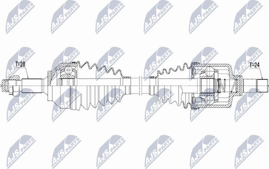 NTY NPW-PE-027 - Albero motore / Semiasse autozon.pro