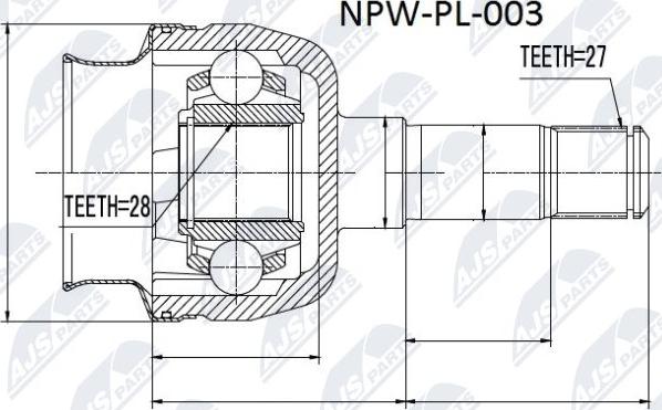 NTY NPW-PL-003 - Kit giunti, Semiasse autozon.pro