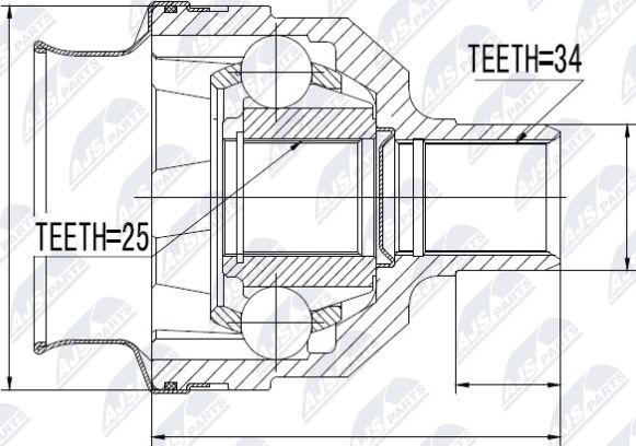 NTY NPW-PL-025 - Kit giunti, Semiasse autozon.pro