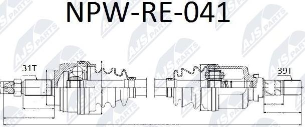 NTY NPW-RE-041 - Albero motore / Semiasse autozon.pro