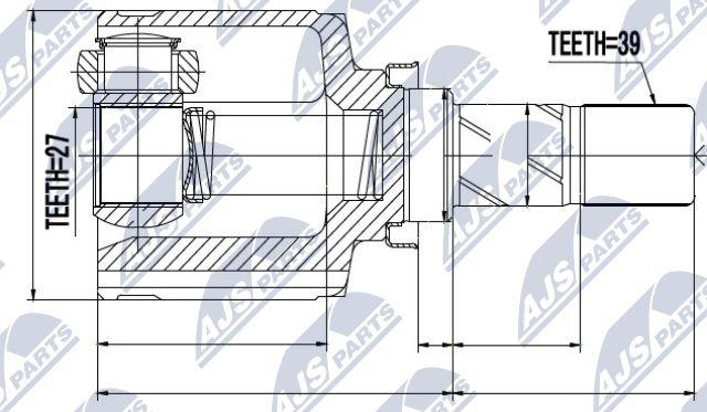 NTY NPW-RE-043 - Kit giunti, Semiasse autozon.pro