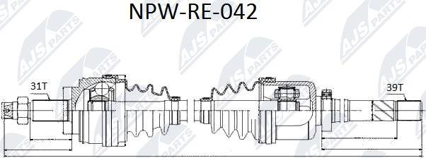 NTY NPW-RE-042 - Albero motore / Semiasse autozon.pro