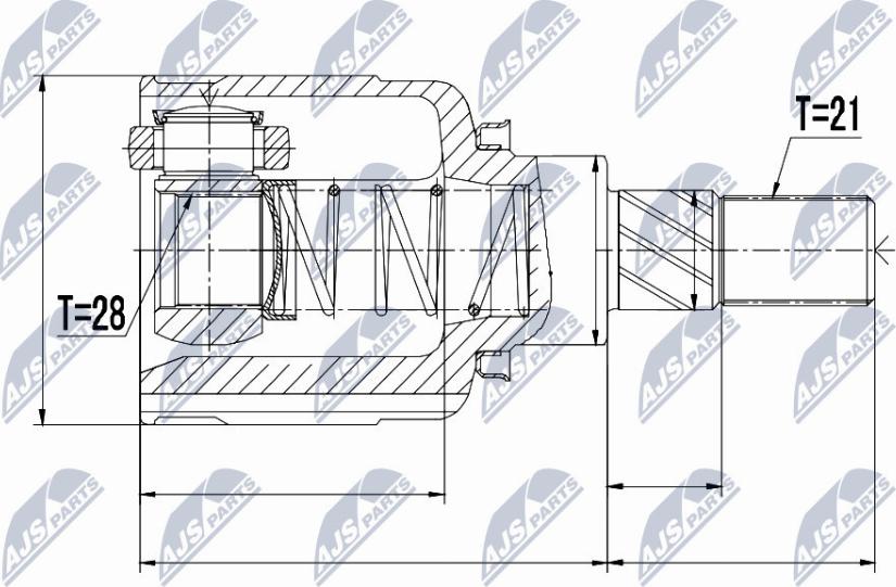 NTY NPW-RE-053 - Kit giunti, Semiasse autozon.pro