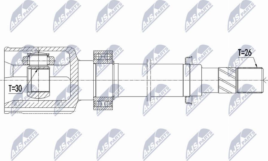 NTY NPW-RE-068 - Kit giunti, Semiasse autozon.pro