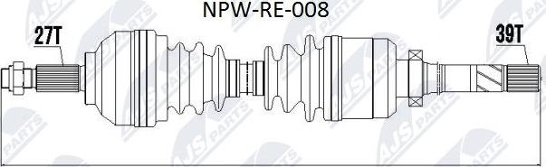 NTY NPW-RE-008 - Albero motore / Semiasse autozon.pro