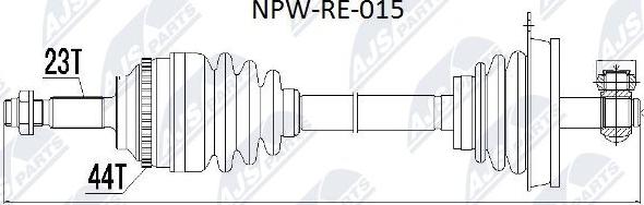 NTY NPW-RE-015 - Albero motore / Semiasse autozon.pro