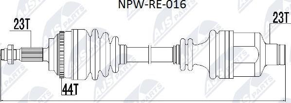 NTY NPW-RE-016 - Albero motore / Semiasse autozon.pro