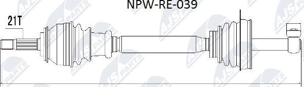 NTY NPW-RE-039 - Albero motore / Semiasse autozon.pro