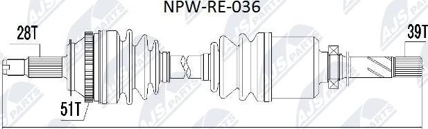 NTY NPW-RE-036 - Albero motore / Semiasse autozon.pro