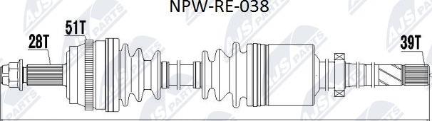 NTY NPW-RE-038 - Albero motore / Semiasse autozon.pro