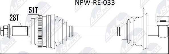 NTY NPW-RE-033 - Albero motore / Semiasse autozon.pro