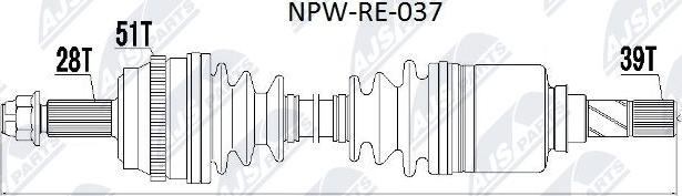 NTY NPW-RE-037 - Albero motore / Semiasse autozon.pro