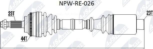 NTY NPW-RE-026 - Albero motore / Semiasse autozon.pro