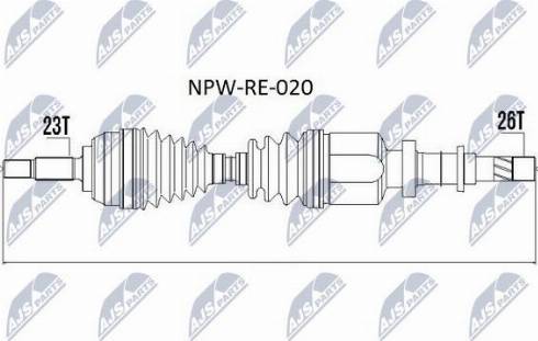 NTY NPW-RE-020 - Albero motore / Semiasse autozon.pro