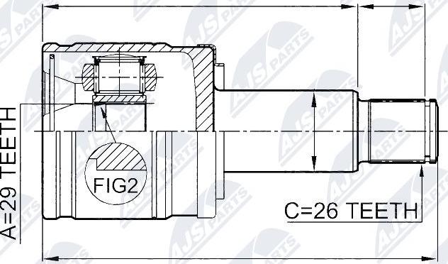 NTY NPW-SU-005 - Kit giunti, Semiasse autozon.pro