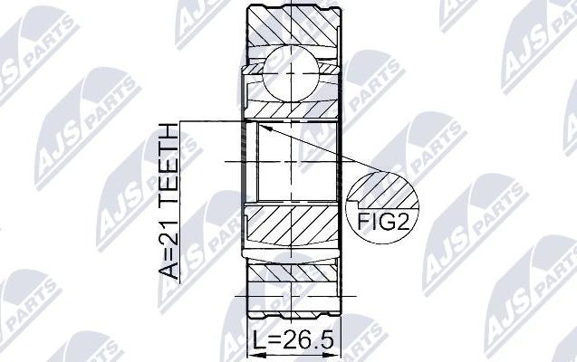 NTY NPW-SU-011 - Giunto, Albero longitudinale autozon.pro