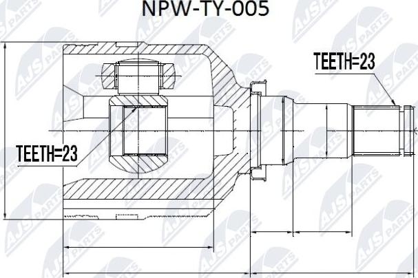 NTY NPW-TY-005 - Kit giunti, Semiasse autozon.pro